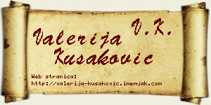 Valerija Kušaković vizit kartica